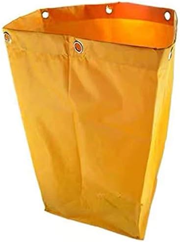 Replacement Janitorial Cart Bag,Waterproof High Capacity Thickened Housekeeping Commercial Janitorial Cleaning Cart Bag(16 x 11 x 27inches) (Yellow)