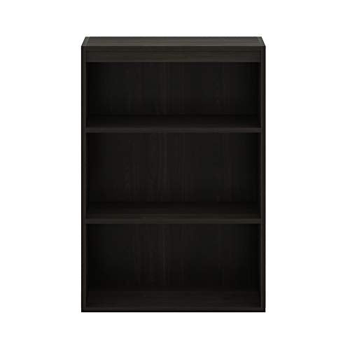 Furinno Pasir 3-Tier Open Shelf Bookcase, Dark Espresso