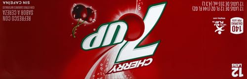 7UP Cherry Flavored Soda, 12 fl. oz. Cans, 12 Pack (Pack of 2)