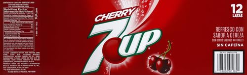 7UP Cherry Flavored Soda, 12 fl. oz. Cans, 12 Pack (Pack of 2)