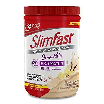 SlimFast High Protein Smoothie Mix - Vanilla Cream - 2-Pack (12 Serving Canister)