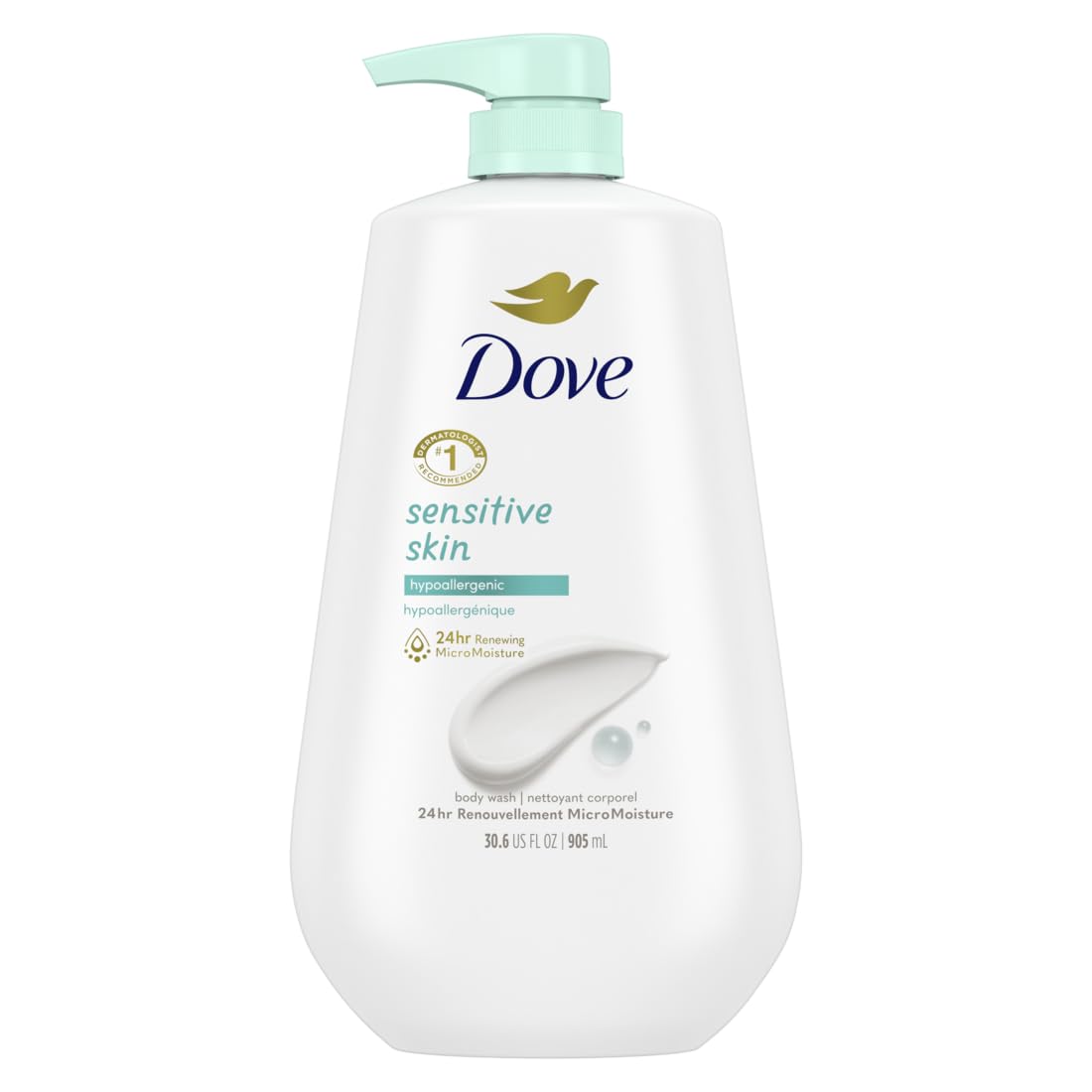 Dove Hypoallergenic Body Wash To Moisturize Sensitive Skin Body Wash For Sensitive Skin Sulfate And Paraben Free 34oz