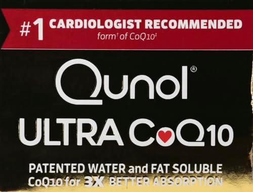 Qunol CoQ10 100mg Softgels, Ultra CoQ10 100mg, 3x Better Absorption, Antioxidant for Heart Health & Energy Production, Coenzyme Q10 Vitamins and Supplements, 4 Month Supply, 120 Count