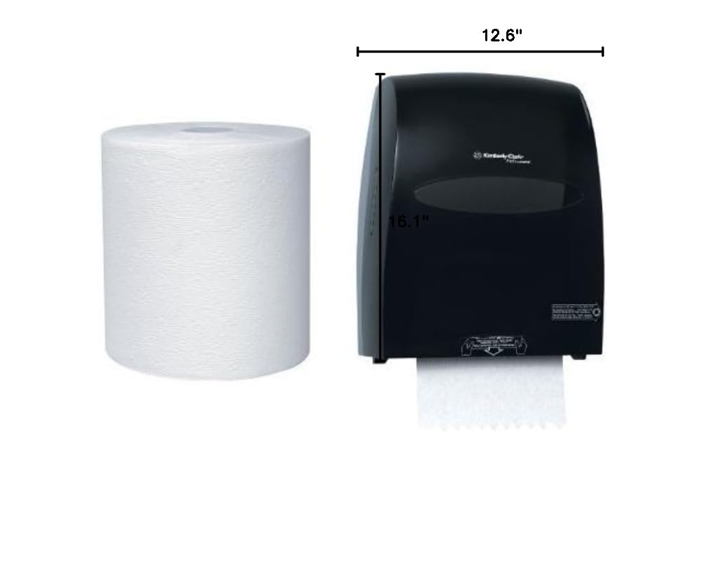 Kimberly-Clark IN-SIGHT Sanitouch Roll Towel Dispenser With 6-Pack Kleenex Hard Roll Towel Refill Bundle