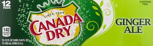 Canada Dry Ginger Ale Soda, 12 fl. oz. Cans, 12 Pack (Pack of 2)