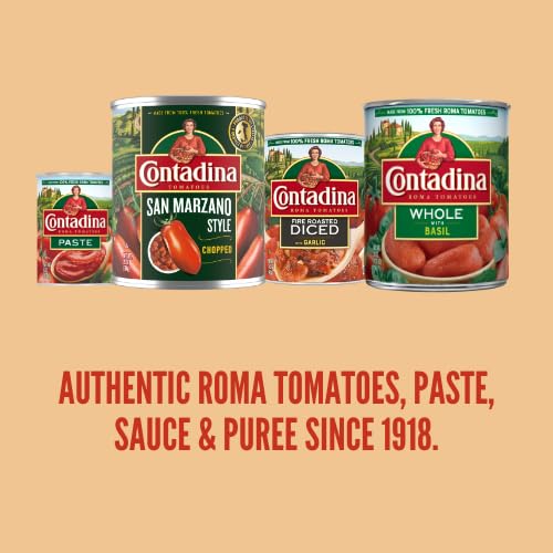 Contadina Petite Cut Canned Diced Roma Style Tomatoes, 14.5 Oz (Pack of 6)