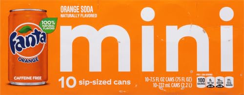 Fanta Orange Soda Fruit Flavored Soft Drink, 7.5 fl oz, 20 Pack