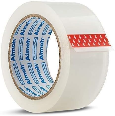 12 Rolls Heavy Duty Clear Packing Tape -Acrylic Adhesive- 2.7mil Super Strong Commercial Grade- Size 1.88 x 60 Yard- 3 Inch Core- Refill - Moving-Packaging-Shipping - 6 Rolls (11632)