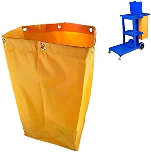 Replacement Janitorial Cart Bag,Waterproof High Capacity Thickened Housekeeping Commercial Janitorial Cleaning Cart Bag(16 x 11 x 27inches) (Yellow)