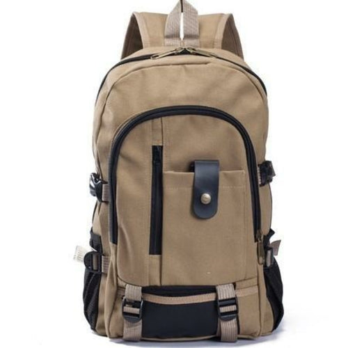 Canvas Backpack For School Hiking Traveling For Men