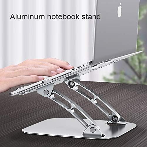 BoxWave Stand and Mount Compatible with Alienware m18 - Executive VersaView Laptop Stand, Ergonomic Adjustable Metallic Laptop Stand - Metallic Silver