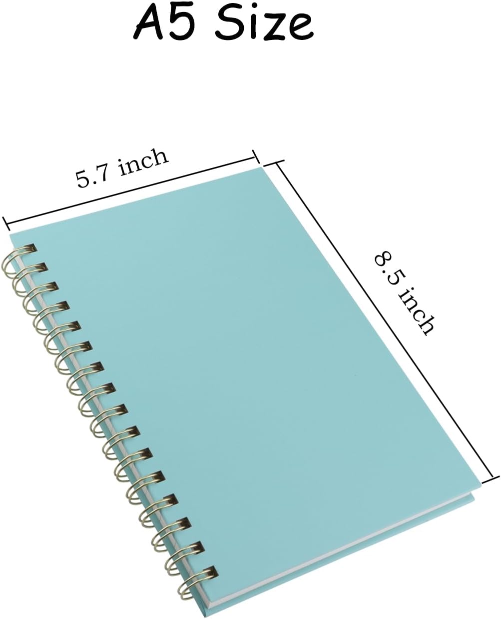 4 Pack Hardcover Spiral Notebook 5.7”x 8.5”, 80 Sheets/160 Pages College Ruled Notebook, 100 GSM Thick Paper, A5 Lined Journal for Work, School Supplies, Home & Office, Writing Notes