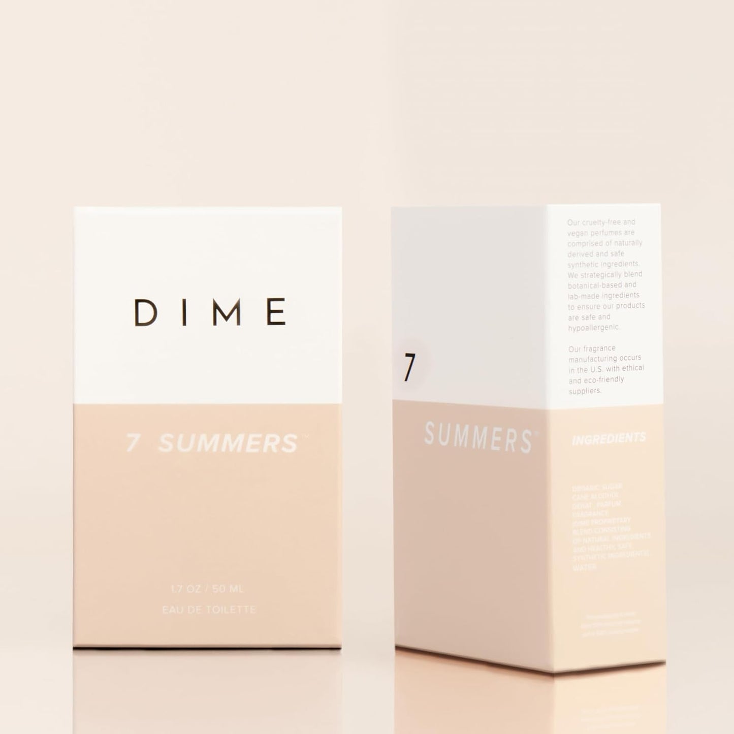 Dime Beauty Perfume 7 Summers, 1.7 oz / 50 ml - Sweet Floral Scent, Hypoallergenic, Clean Perfume, Eau de Toilette For Women