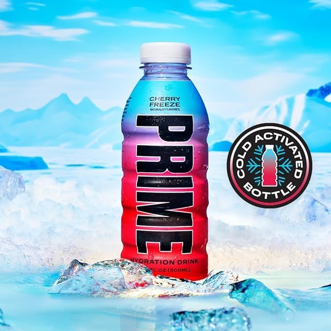 Prime Hydration Cherry Freeze | Sports Drinks | Electrolyte Enhanced for Ultimate Hydration | 250mg BCAAs | 1g Of Sugar | 16.9 Fluid Ounce