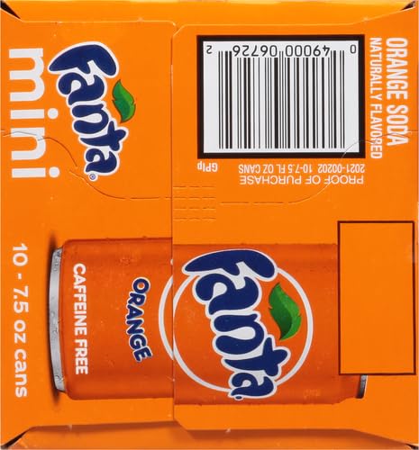 Fanta Orange Soda Fruit Flavored Soft Drink, 7.5 fl oz, 20 Pack