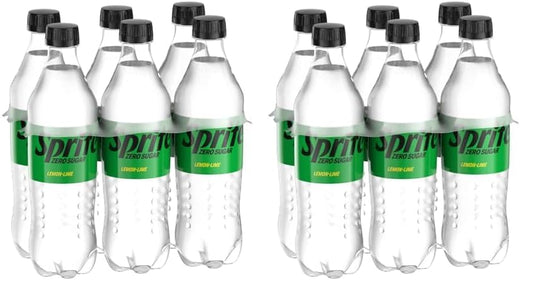 Sprite Zero Sugar Lemon Lime Diet Soda Pop Soft Drinks, 16.9 fl oz, 12 Pack