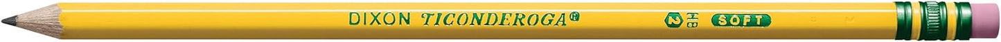 Ticonderoga Wood-Cased Pencils, Pre-Sharpened, #2 HB Soft, Yellow, 30 Count