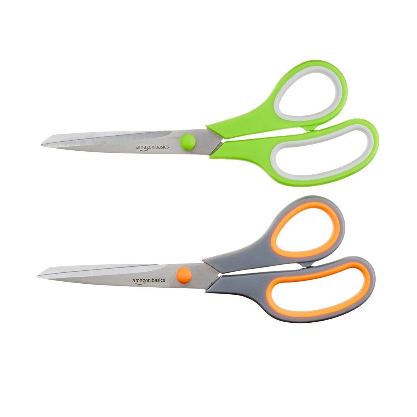 Multipurpose, Comfort Grip, PVD Coated, Stainless Steel Office Scissors, Grey 1 pack