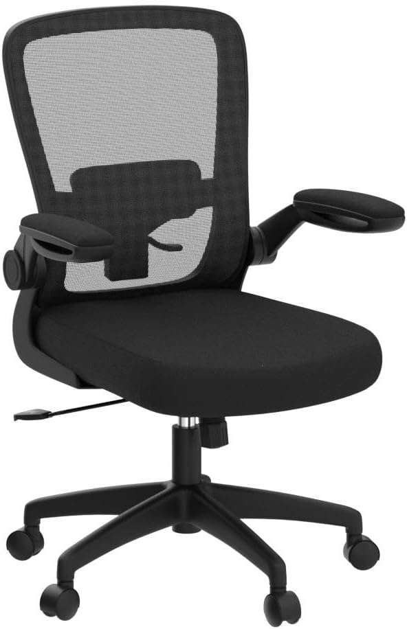 FelixKing Office Chair, Ergonomic Desk Chair Breathable Mesh Chair with Adjustable High Back Lumbar Support Flip-up Armrests, Executive Rolling Swivel Comfy Task Computer Chair for Home Office