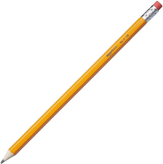 Amazon Basics Woodcased #2 Pencils, Pre-sharpened, HB Lead, 30 count, Orange