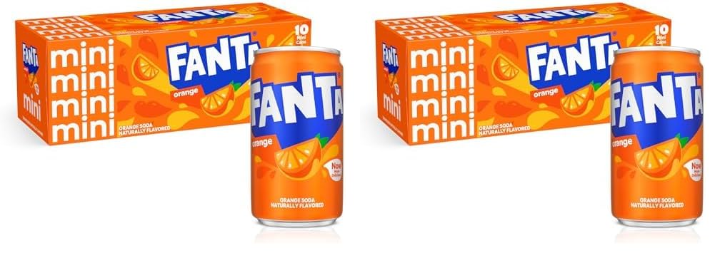 Fanta Orange Soda Fruit Flavored Soft Drink, 7.5 fl oz, 20 Pack