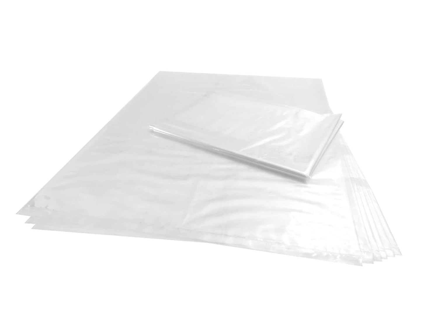 Wowfit 100 CT 18x24 inches 1.1 Mil Clear Plastic Flat Open Poly Bags Great for Proofing Bread, Dough, Storage, Packaging and More