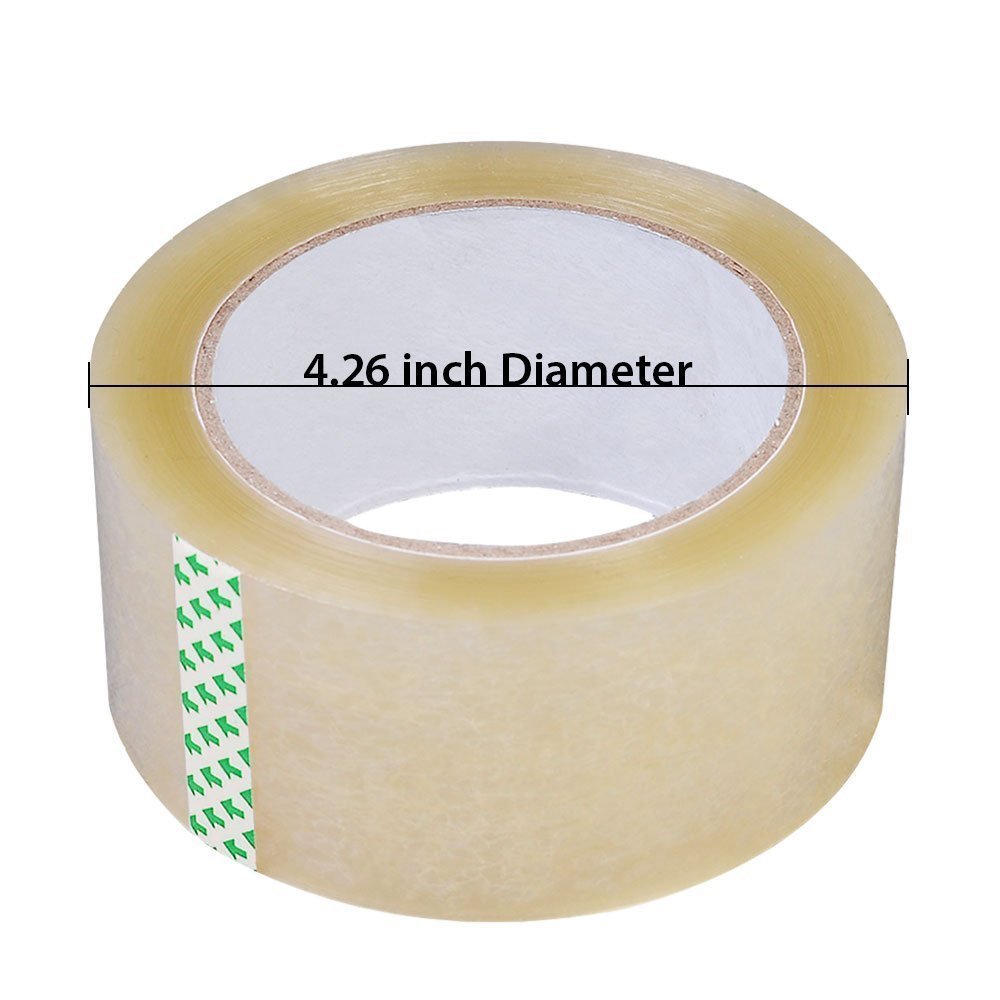 18ROLLS 1.88" X 60 Yards Clear Packing Shipping Storage Box Sealing Packaging Tape APL1268, 18 Rolls