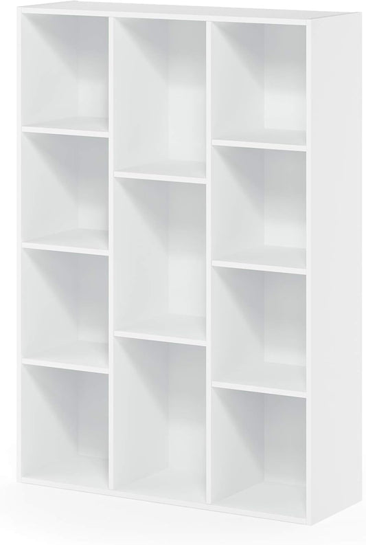 Furinno Luder Bookcase / Book / Storage , 11-Cube, White