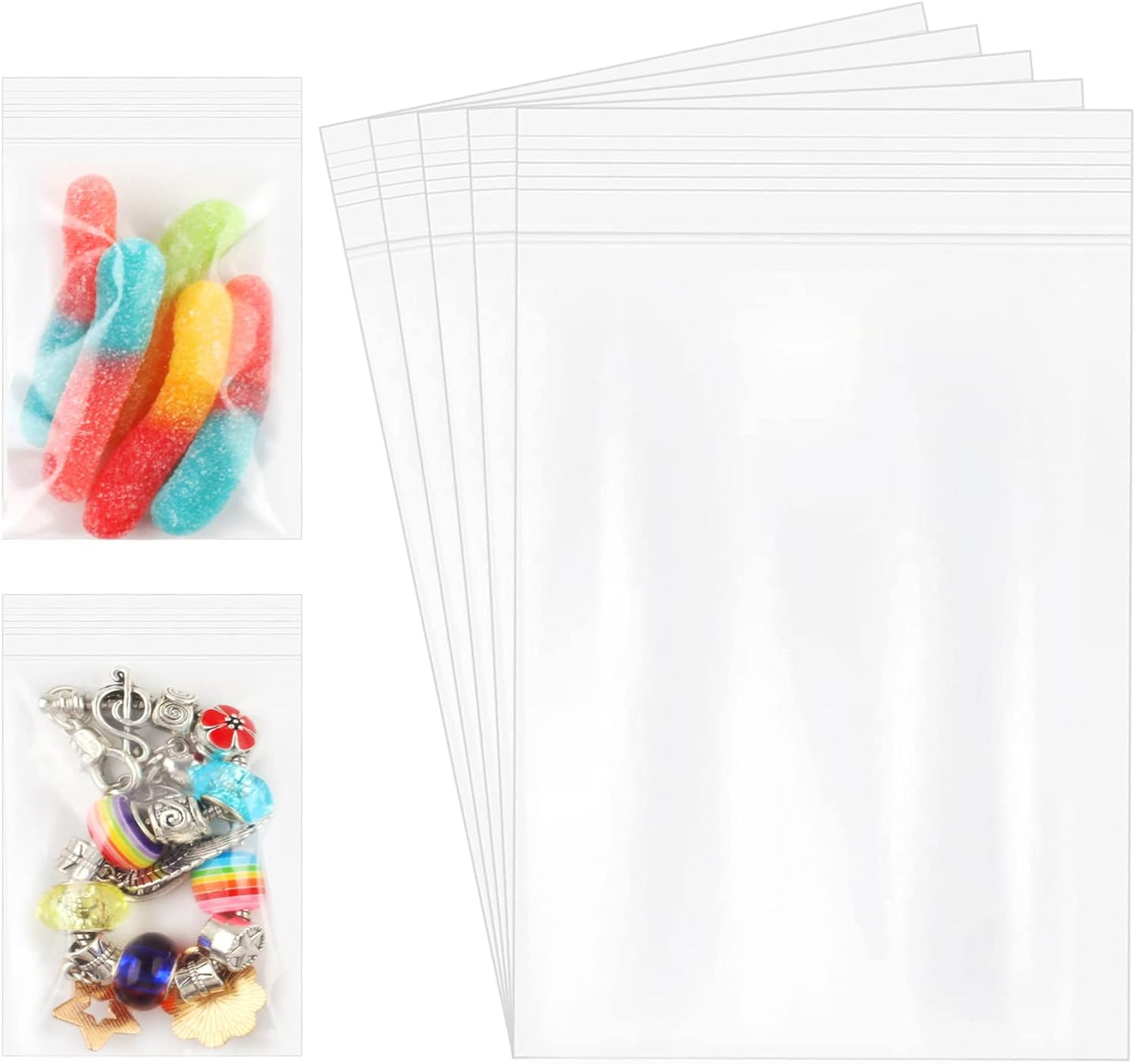 700 Count 2x3 Inch Small Plastic Bags, 1.4 Mil Resealable Ziplock Baggies Clear Bags for Packaging, Jewelry, Bead, Screws, Pill