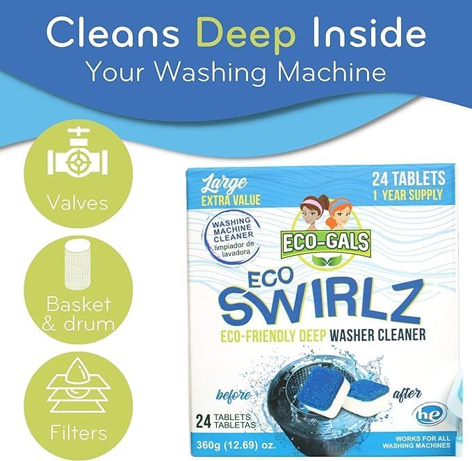 Eco Swirlz Washing Machine Cleaner, 24 Count