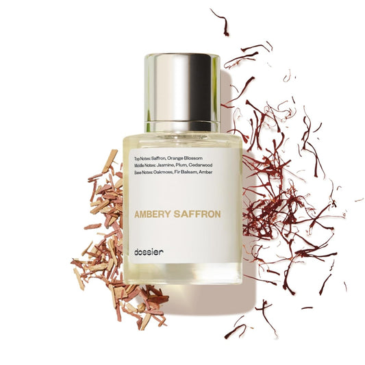 Dossier - Ambery Saffron 1.7 Fl Oz (50ml) - Eau de Parfum - Inspired by MFK's B.accarat R.ouge 5.40 - Vegan, Unisex Perfume Spray