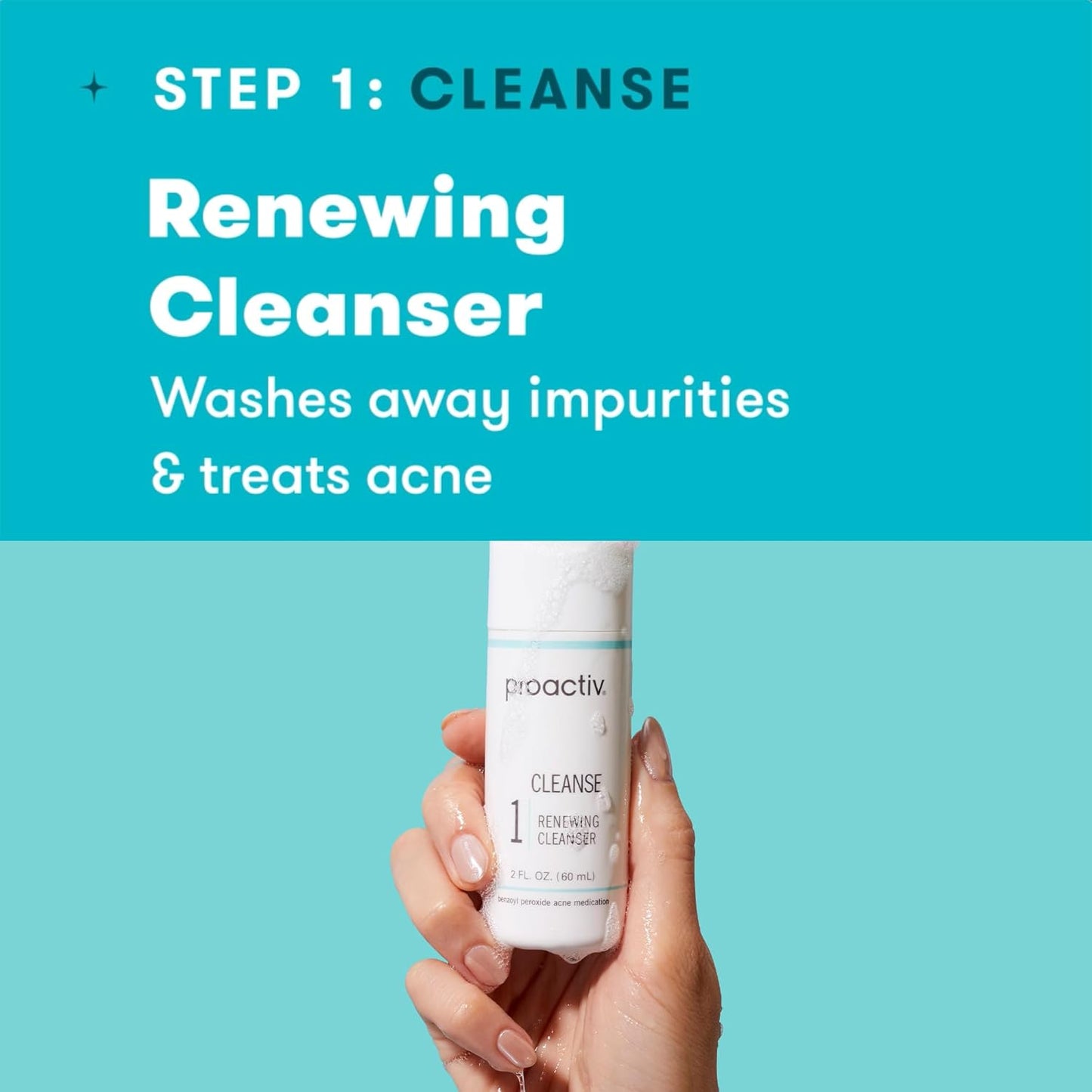 Proactiv 3 Step Acne Treatment - Benzoyl Peroxide Face Wash, Repairing Acne Spot Treatment for Face and Body, Exfoliating Toner - 30 Day Complete Acne Skin Care Kit