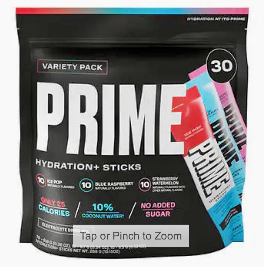 (30 Bags) Prime Hydration+ Electrolyte Powder Mix Sticks Variety Pack TM Gift Box