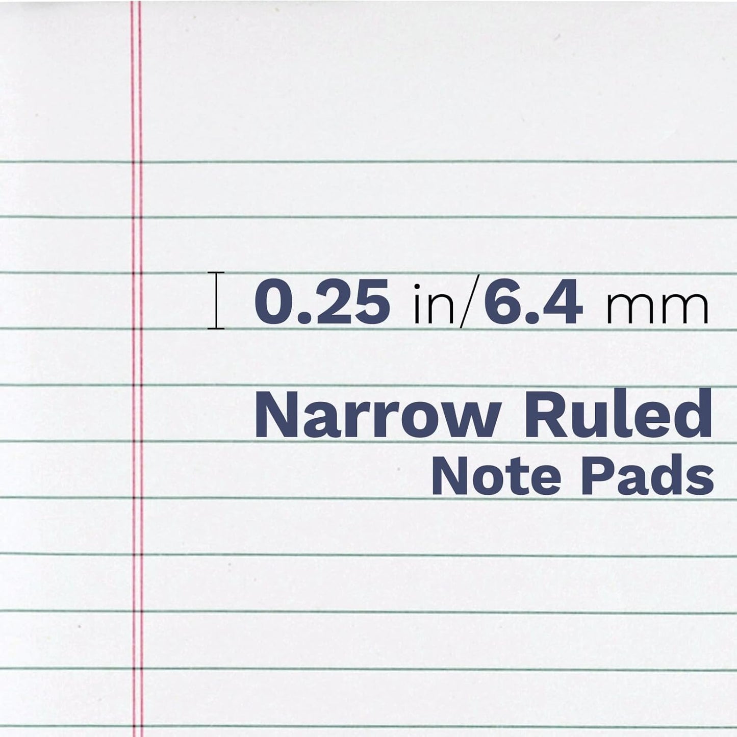 Goefun Note Pads 5x8 12 PCS, Small Legal Pads 5x8 White College Ruled for Work, Perforated White Legal Notepads Lined Paper - 30 Sheets Per Notepad