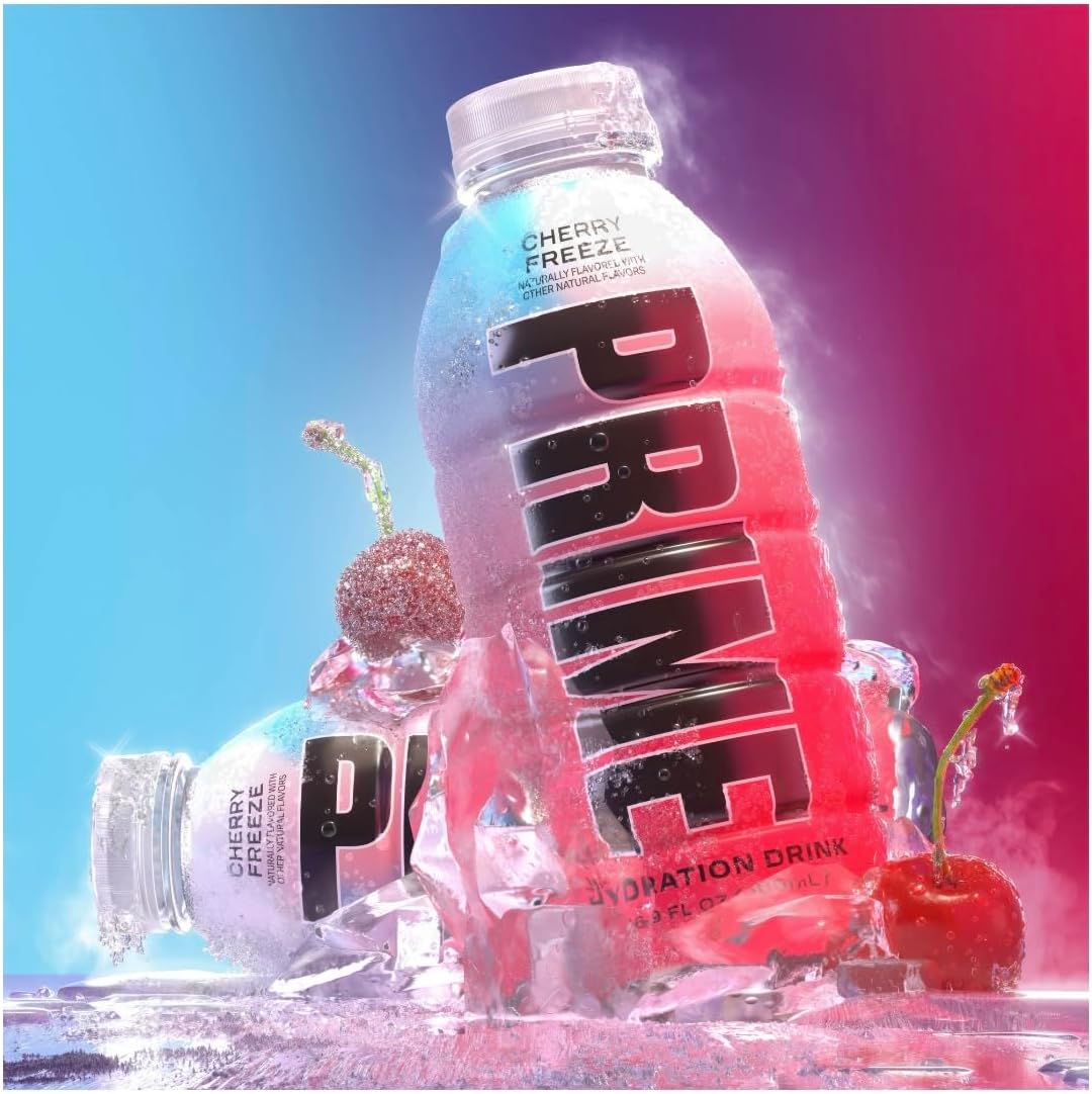 Prime Hydration Cherry Freeze | Sports Drinks | Electrolyte Enhanced for Ultimate Hydration | 250mg BCAAs | 1g Of Sugar | 16.9 Fluid Ounce