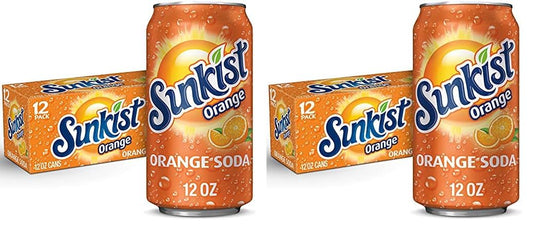 Sunkist Orange Soda, 12 fl. oz. Cans, 12 Pack (Pack of 2)