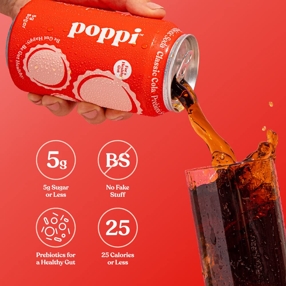 Poppi Classic Cola Prebiotic Soda Single, 12 FZ