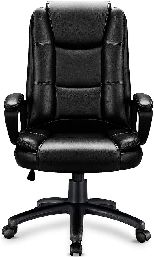 OFIKA Home Office Chair, 400LBS Big and Tall Chair Heavy Duty Design, Ergonomic High Back Cushion Lumbar Back Support, Computer Desk Chair, Adjustable Executive Leather Chair with Armrest