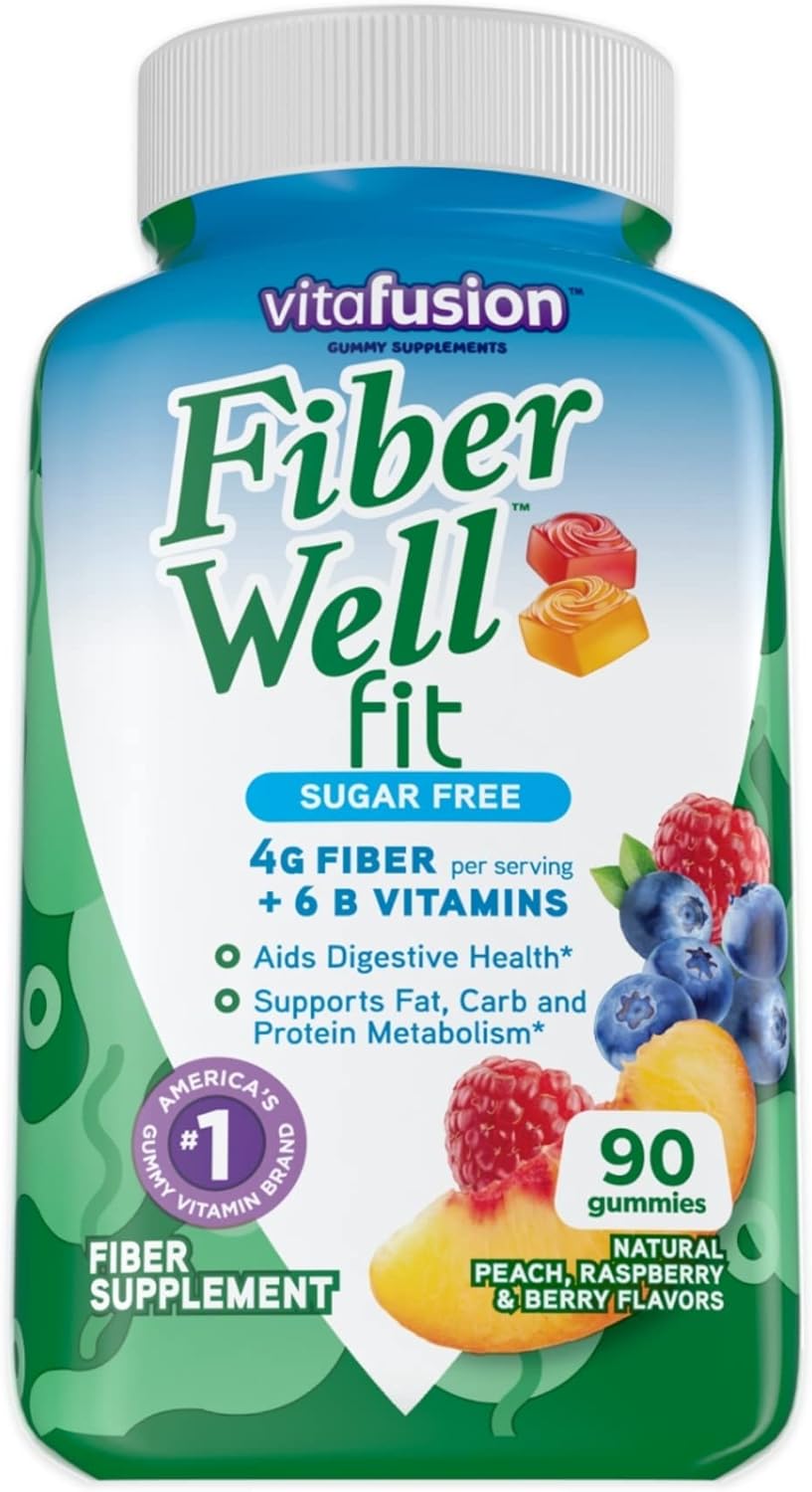 Vitafusion Fiber Well Fit Gummies Supplement, 90 Count (Packaging May Vary)