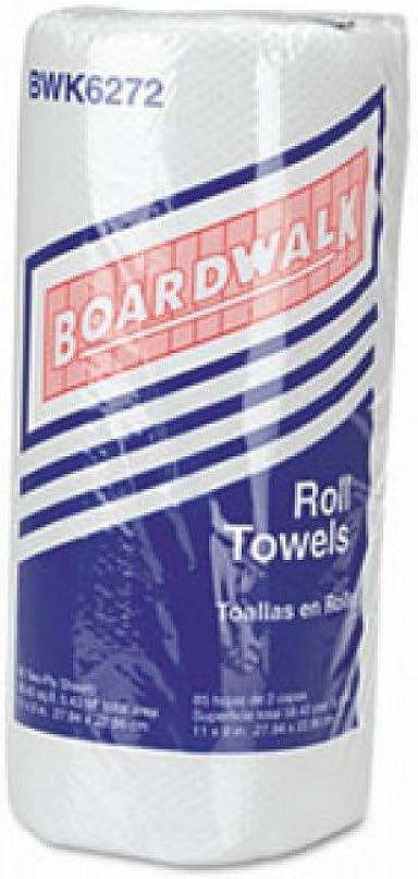 Boardwalk 6272 Paper Towel Rolls, Perforated, 2-Ply, White, 85 Sheets/Roll, 30 Rolls/Carton