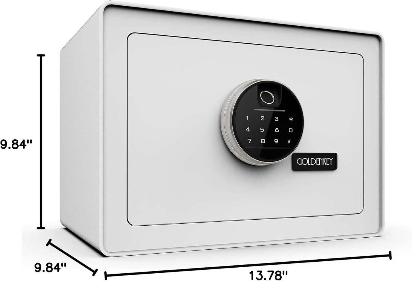 (0.77 Cu.Ft) Digital Security Safe and Lock Box,Small Safe box for Money, Fingerprint Lock,Perfect for Home Office Hotel Business Jewelry Gun Use Storage, White