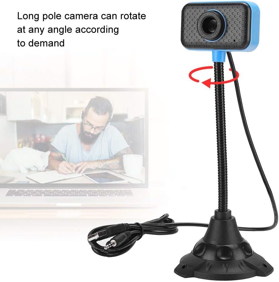 USB Computer Camera with Stand, ABS 480P High Definition Video Webcam Streaming Camera for Network Live Computer Conference Supplies