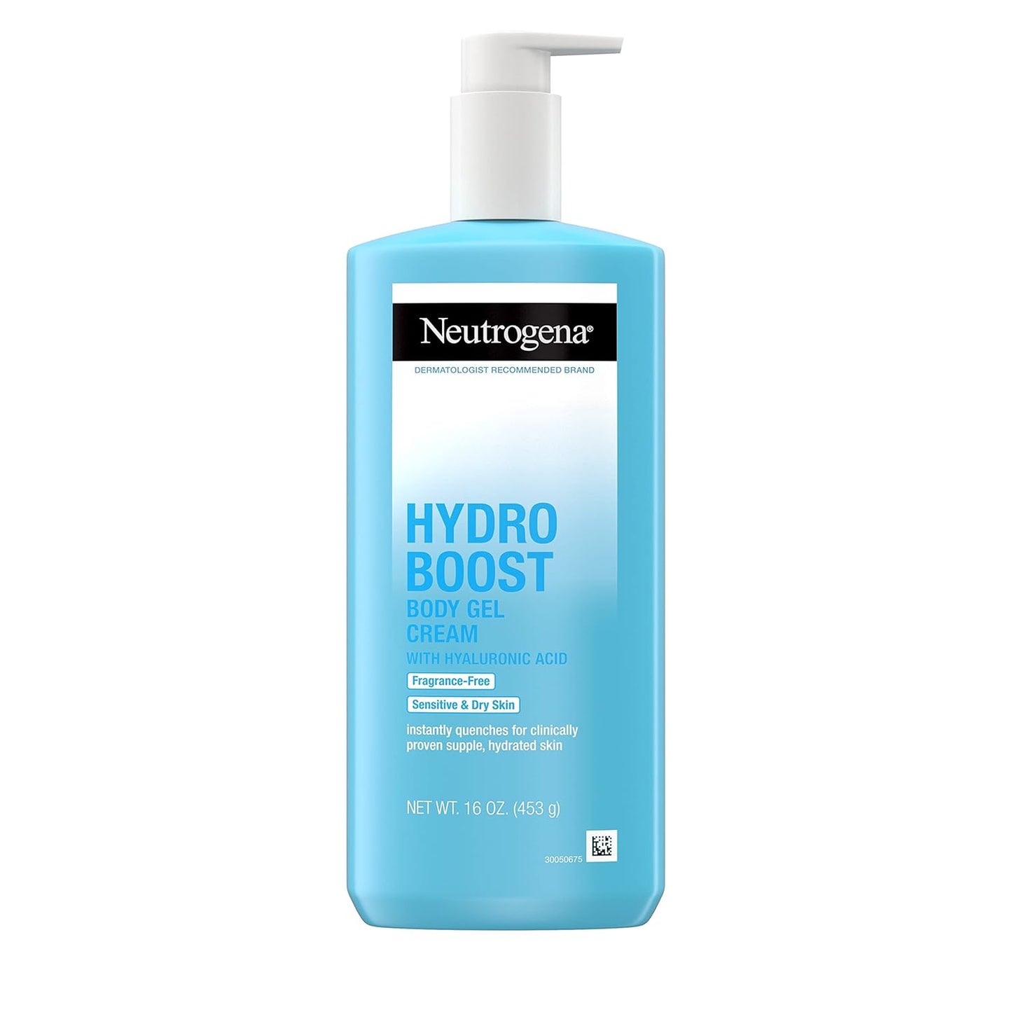 Neutrogena Hydro Boost Body Gel Cream With Hyaluronic Acid, Hydrating Body Lotion For Dry Skin, Fragrance-Free Hyaluronic Acid Moisturizer, 16 OZ