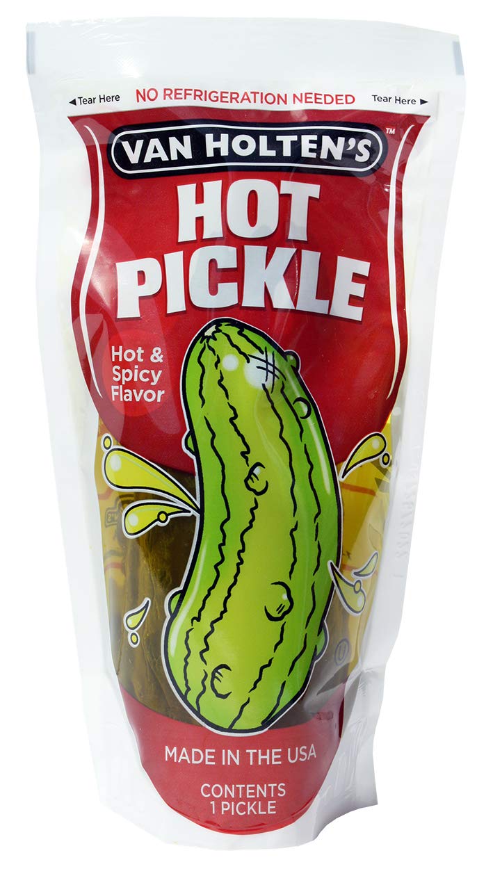 Van Holten's Pickles - Jumbo Hot Pickle-In-A-Pouch - 12 Pack