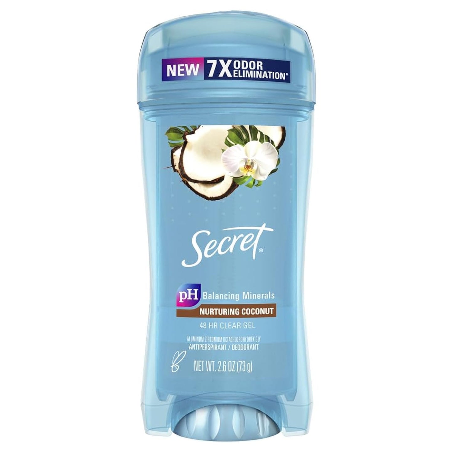 Secret Fresh Clear Gel Antiperspirant and Deodorant for Women, Coconut Scent, 2.6 oz