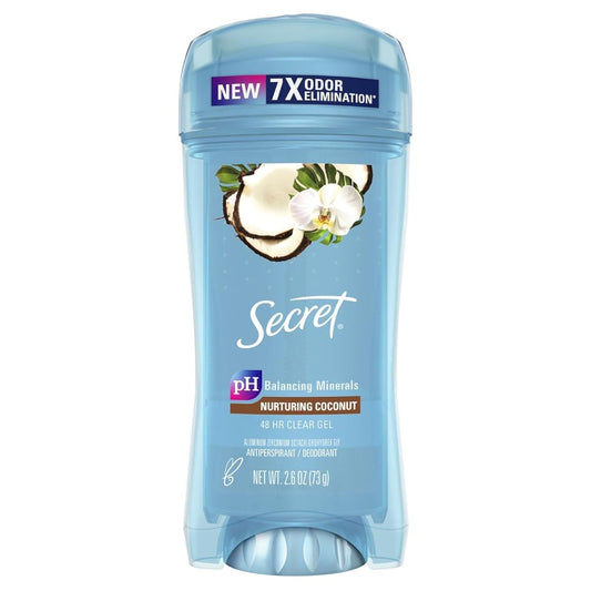 Secret Fresh Clear Gel Antiperspirant and Deodorant for Women, Coconut Scent, 2.6 oz