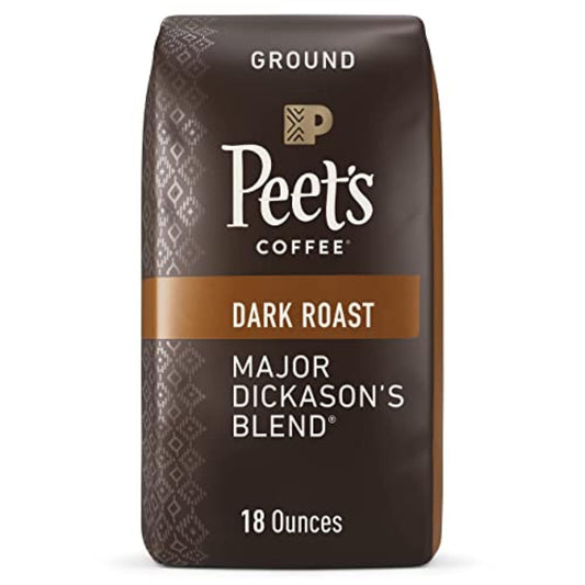 Peet's Coffee, Dark Roast Ground Coffee - Major Dickason's Blend 18 Ounce Bag