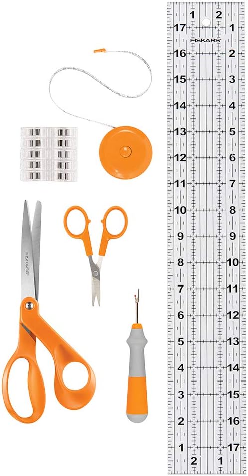 Fiskars Beginner Sewing Set (6pc), Orange 6 Count