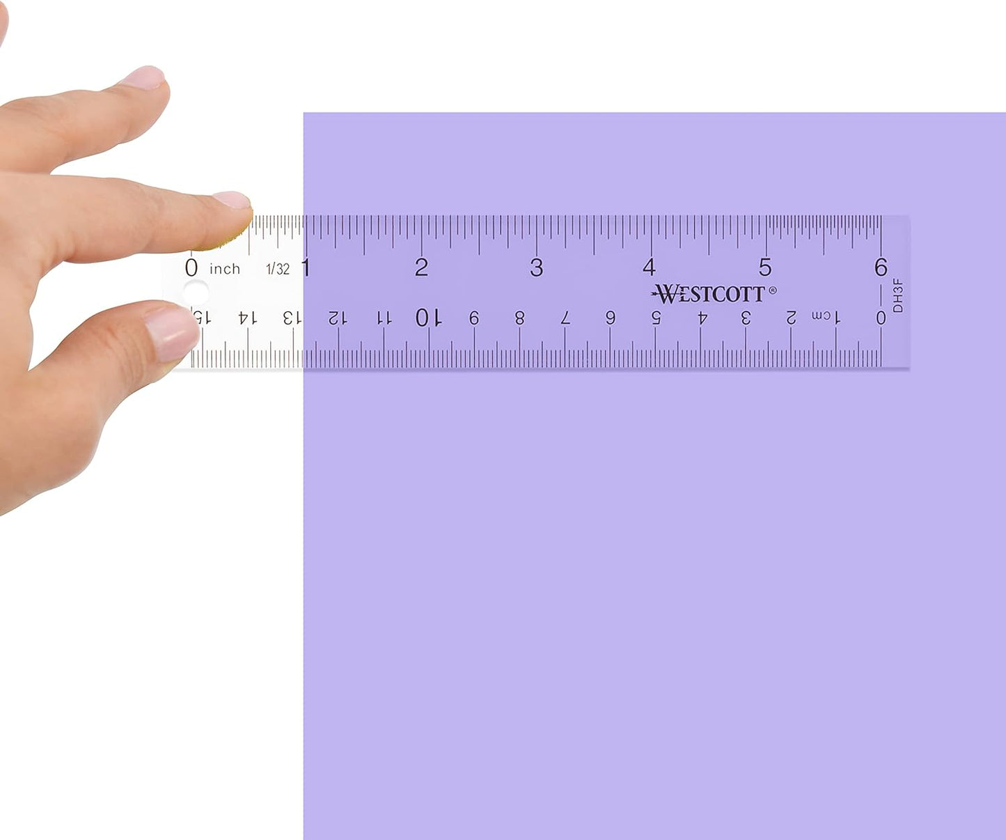 Westcott 10561 Acrylic Clear Ruler, 6 in