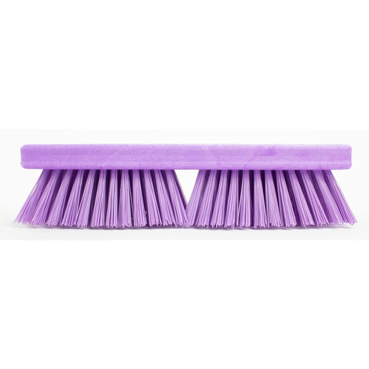 SPARTA Plastic Floor Scrub Brush, Brush Head Only, Deck Brush with ACME Standard Thread Fitting for Deck, Industrial Kitchens, and Hospitals, 10 Inches, Purple